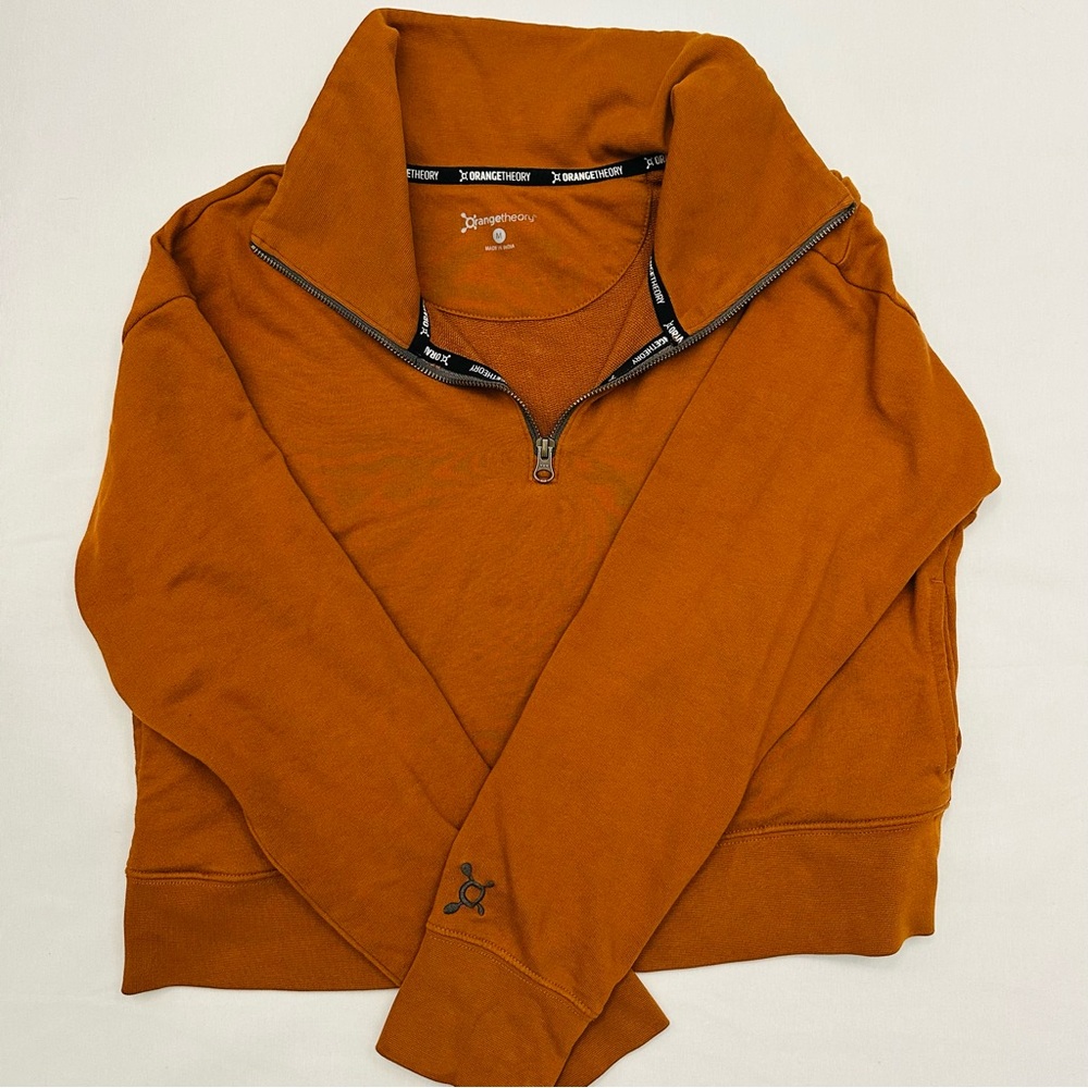 Orangetheory Men's Zip-Up Sweater in Rich Orange